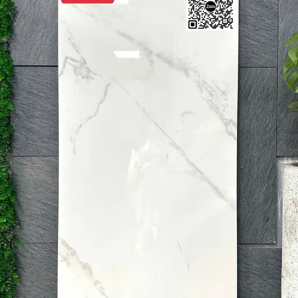 Gạch Đá 60x120 Ốp Lát Ấn Độ trắng vân khói 62034