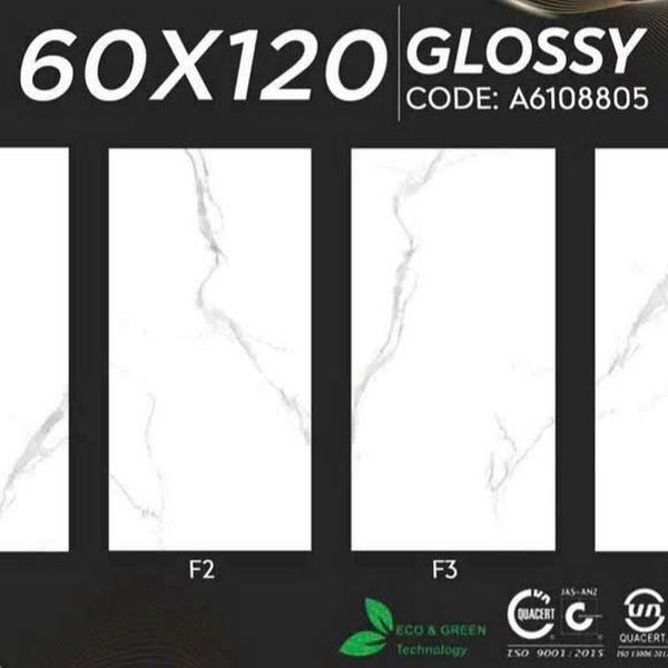 Gạch Đá 60x120 Ốp Lát Giá Rẻ trắng vân khói A6108805