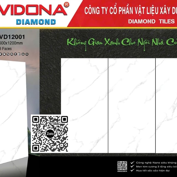 Gạch Đá 60x120 Ốp Lát Giá Rẻ trắng vân khói VD12001