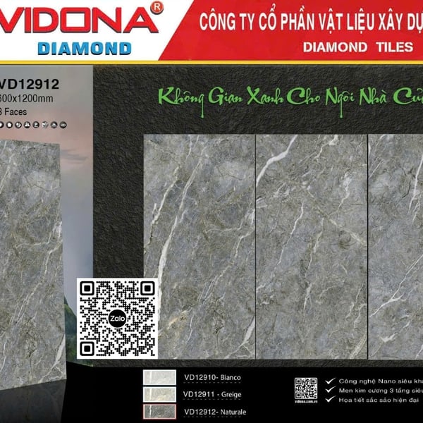 Gạch Đá 60x120 Ốp Lát Giá Rẻ xám vân trắng VD12912