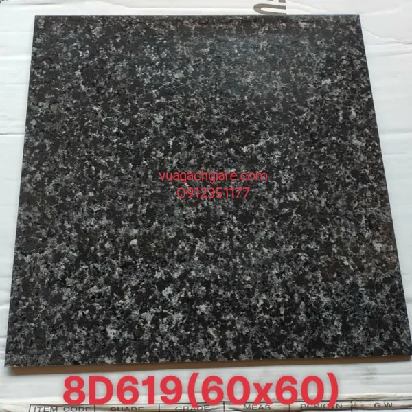 Gạch Đá 60x60 Ốp Lát Giá Rẻ đen giả đá hoa cương 8D619