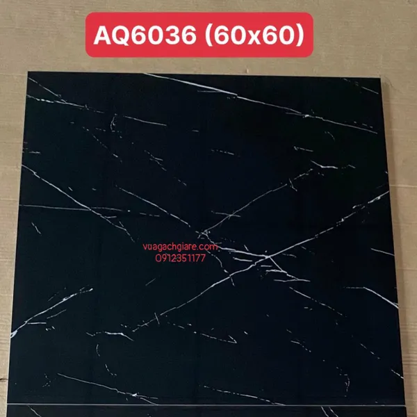 Gạch Đá 60x60 Ốp Lát Giá Rẻ đen tia chớp AQ6036