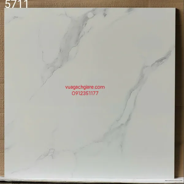 Gạch Đá 60x60 Ốp Lát Giá Rẻ trắng vân khói 5711