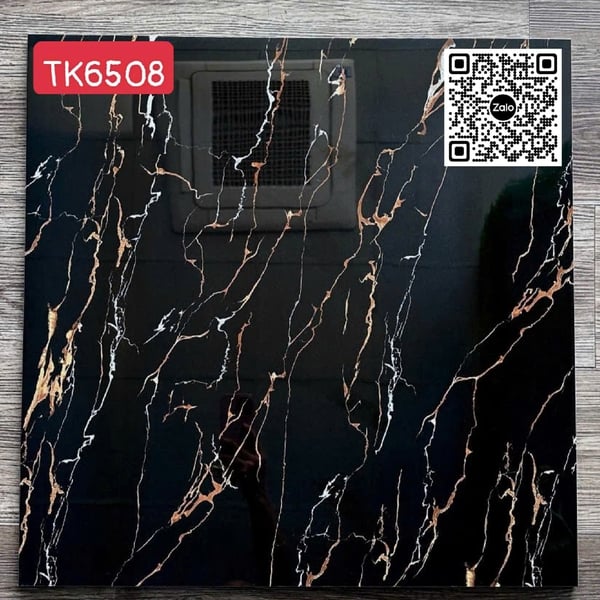 Gạch Đá 60x60 Ốp Lát Giá Rẻ đen vân cam TK6508