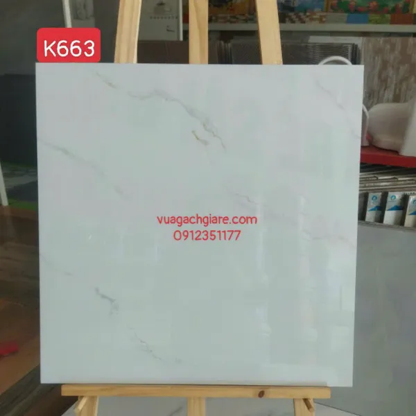 Gạch Đá 60x60 Ốp Lát Giá Rẻ PANCERA trắng vân khói K663