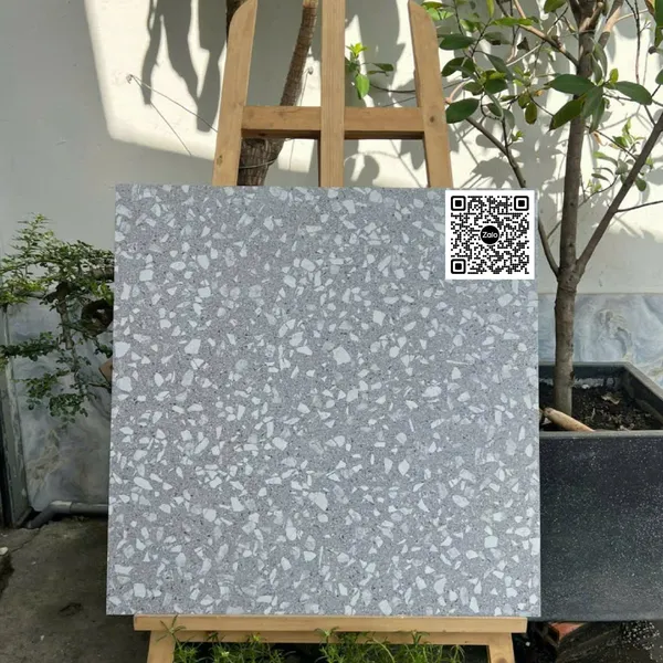 Gạch Đá 60x60 Ốp Lát terrazzo xám