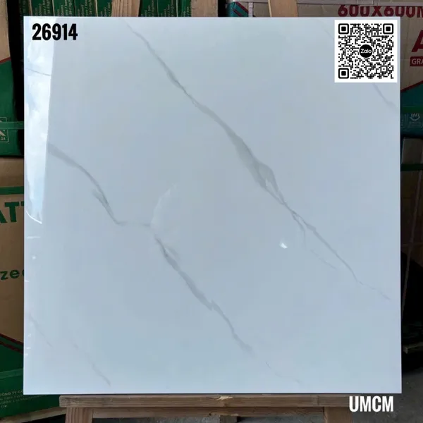Gạch Đá 60x60 Ốp Lát Giá Rẻ trắng vân khói 26914