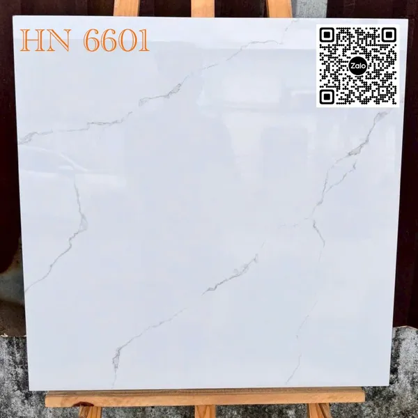 Gạch Đá 60x60 Ốp Lát Giá Rẻ trắng vân khói HN6601