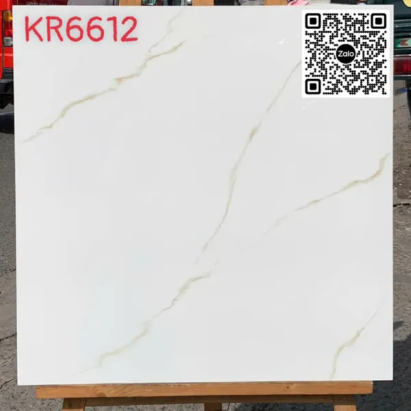 Gạch Đá 60x60 Ốp Lát Giá Rẻ trắng vân khói KR6612