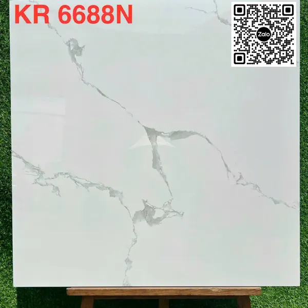 Gạch Đá 60x60 Ốp Lát Giá Rẻ trắng vân khói KR6688N