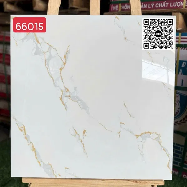 Gạch Đá 60x60 Ốp Lát Giá Rẻ trắng vân vàng 66015