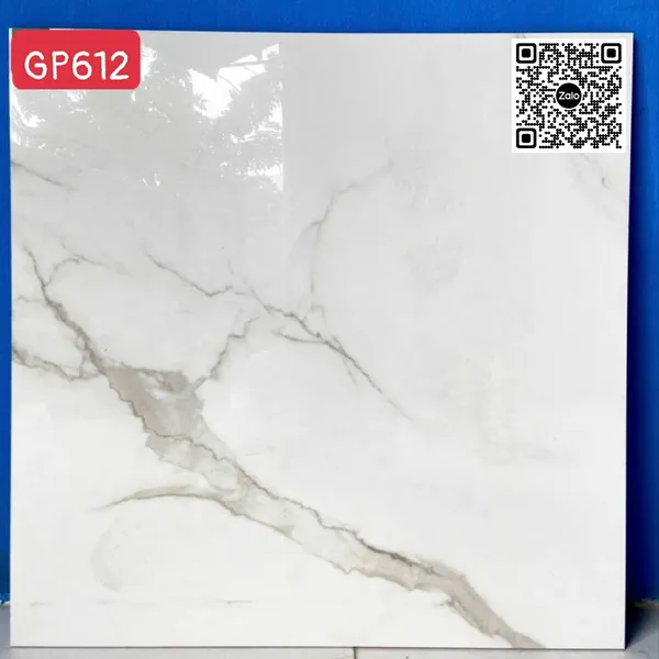 Gạch Đá 60x60 Ốp Lát Giá Rẻ Viglacera trắng vân khói GP612