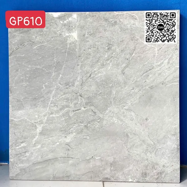 Gạch Đá 60x60 Ốp Lát Giá Rẻ Viglacera xám vân trắng GP610