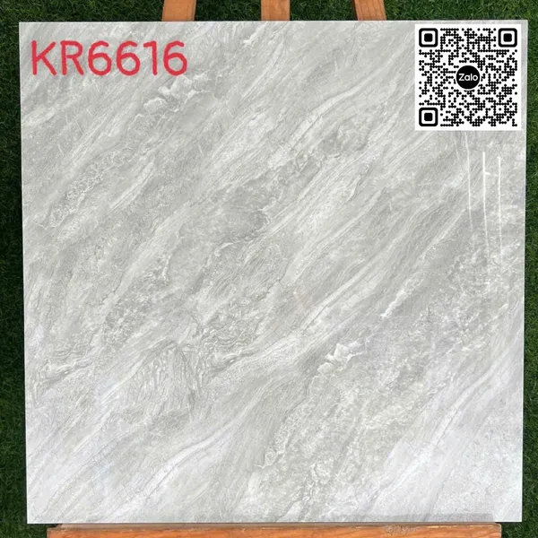 Gạch Đá 60x60 Ốp Lát Giá Rẻ xám vân đá KR6616