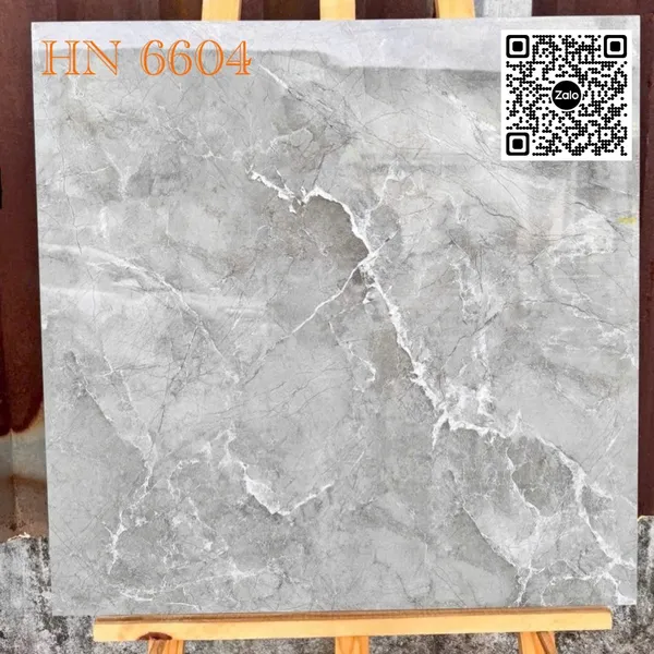 Gạch Đá 60x60 Ốp Lát Giá Rẻ xám vân trắng 6604