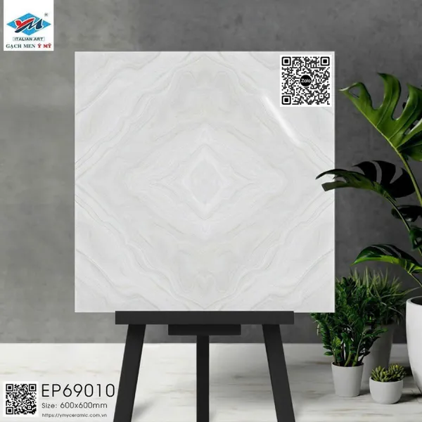 Gạch Đá 60x60 Ốp Lát Ý Mỹ Giá Rẻ vân mây EP69010