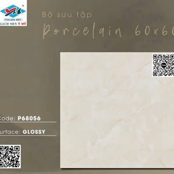 Gạch Đá 60x60 Ốp Lát Ý Mỹ Giá Rẻ vàng vân mây P68056