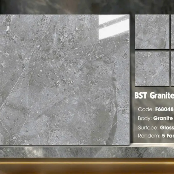 Gạch Đá 60x60 Ốp Lát Ý Mỹ Giá Rẻ xám vân đá F68048R