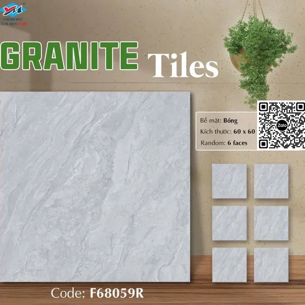Gạch Đá 60x60 Ốp Lát Ý Mỹ Giá Rẻ xám vân đá F68059R