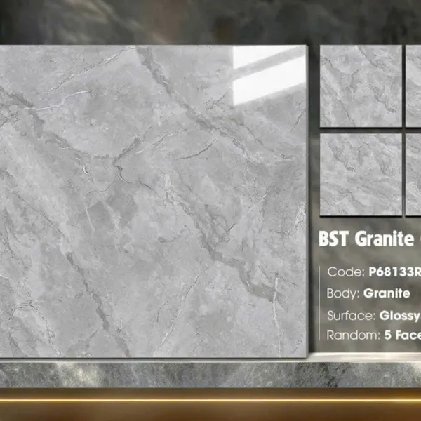 Gạch Đá 60x60 Ốp Lát Ý Mỹ Giá Rẻ xám vân đá P68133R