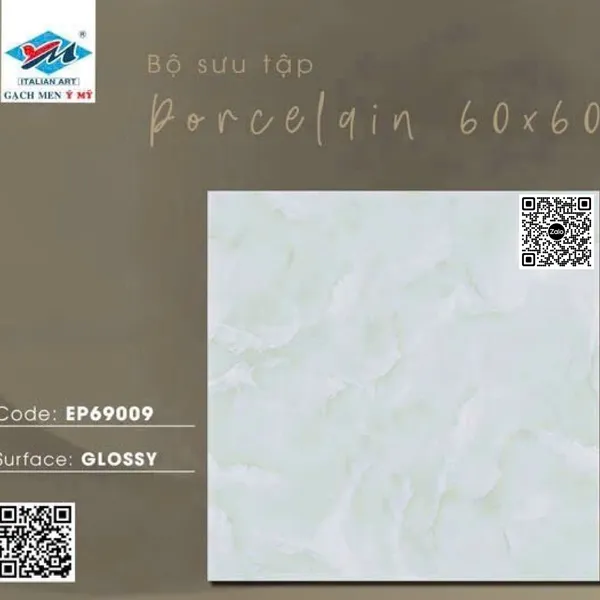 Gạch Đá 60x60 Ốp Lát Ý Mỹ Giá Rẻ xanh ngọc EP69009
