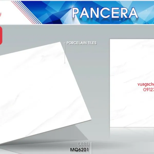 Gạch Đá Lát Nền 60x60 PANCERA trắng vân khói MQ6201