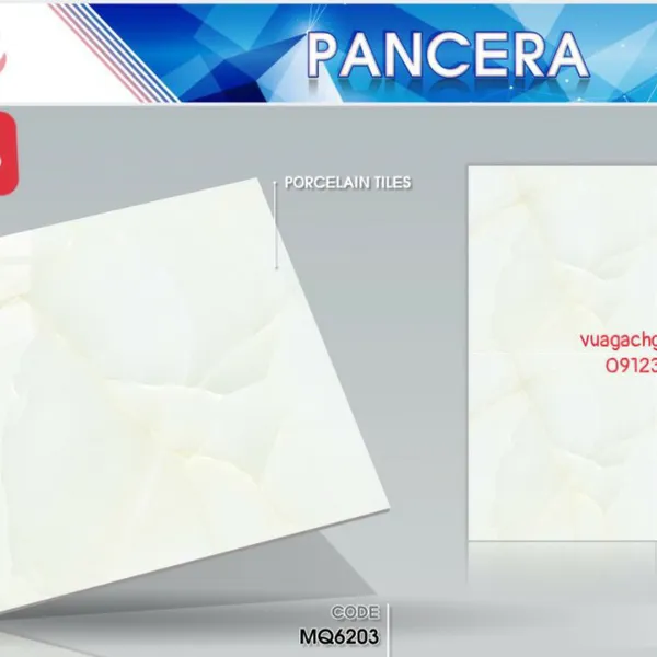 Gạch Đá Lát Nền 60x60 PANCERA trắng vân mây MQ6203