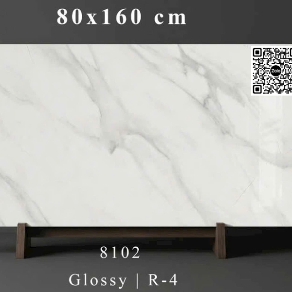 Gạch Đá 80x160 Ốp Lát Ấn Độ trắng vân khói 8102