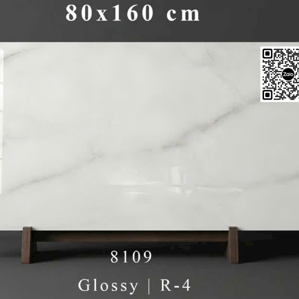 Gạch Đá 80x160 Ốp Lát Ấn Độ trắng vân khói 8109