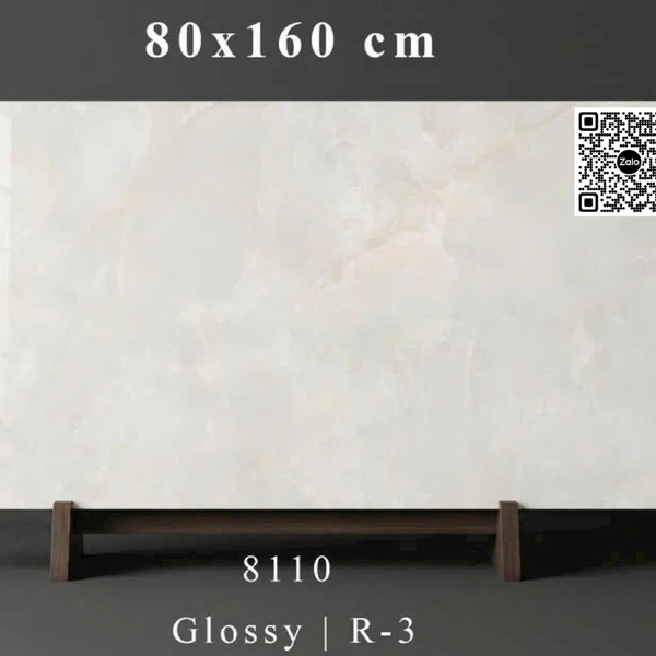 Gạch Đá 80x160 Ốp Lát Ấn Độ trắng vân mây 8110