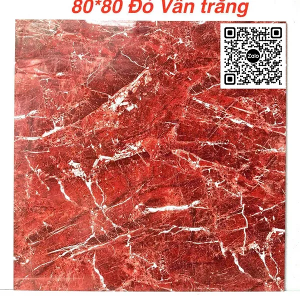 Gạch Đá 80x80 Ốp Lát Giá Rẻ đỏ vân trắng