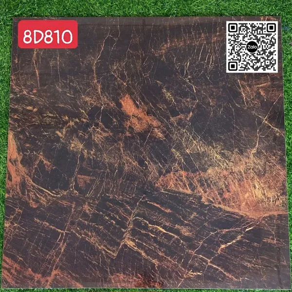 Gạch Đá 80x80 Ốp Lát Giá Rẻ nâu vân đá 8D810