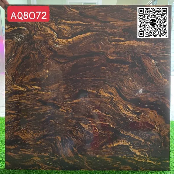 Gạch Đá 80x80 Ốp Lát Giá Rẻ nâu vân đá AQ8072