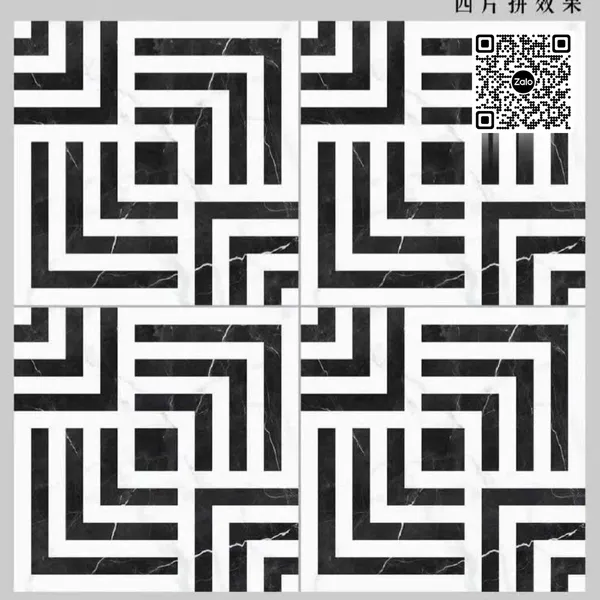 Gạch Đá 80x80 Ốp Lát Trang Trí đen trắng vân khói PH87032