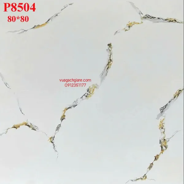 Gạch Đá 80x80 Ốp Lát Giá Rẻ trắng vân khói P8504