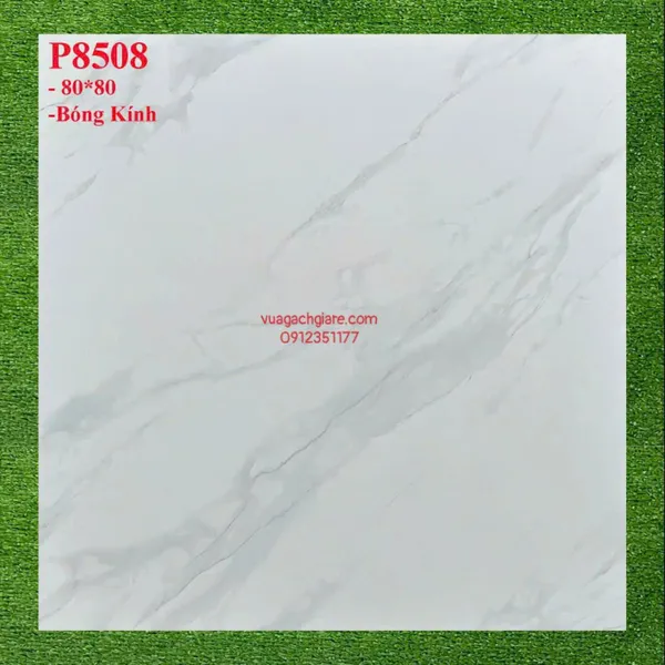 Gạch Đá 80x80 Ốp Lát Giá Rẻ trắng vân khói P8508