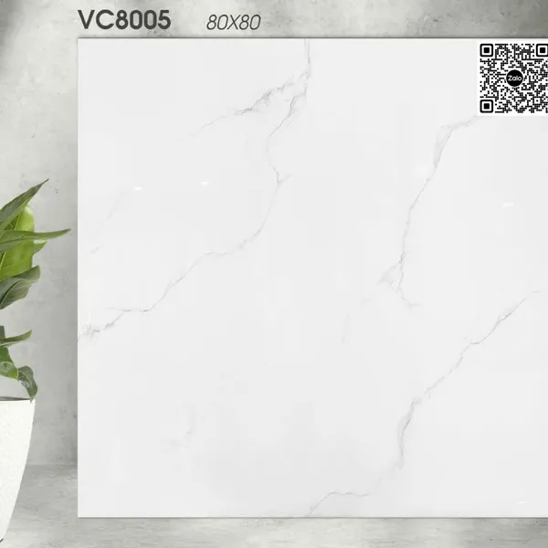Gạch Đá 80x80 Ốp Lát Giá Rẻ trắng vân khói VC8005