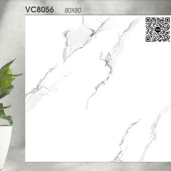 Gạch Đá 80x80 Ốp Lát Giá Rẻ trắng vân khói VC8056