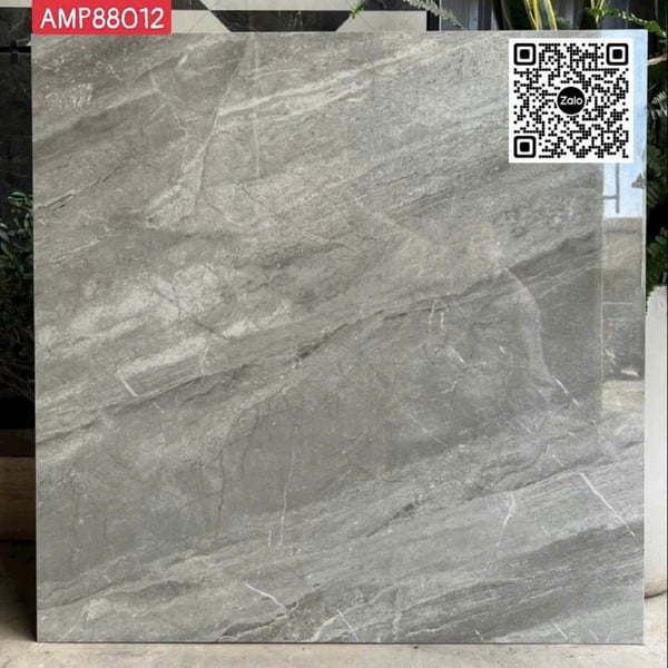 Gạch Đá 80x80 Ốp Lát Trang Trí Giá Rẻ xám vân đá AMP88012