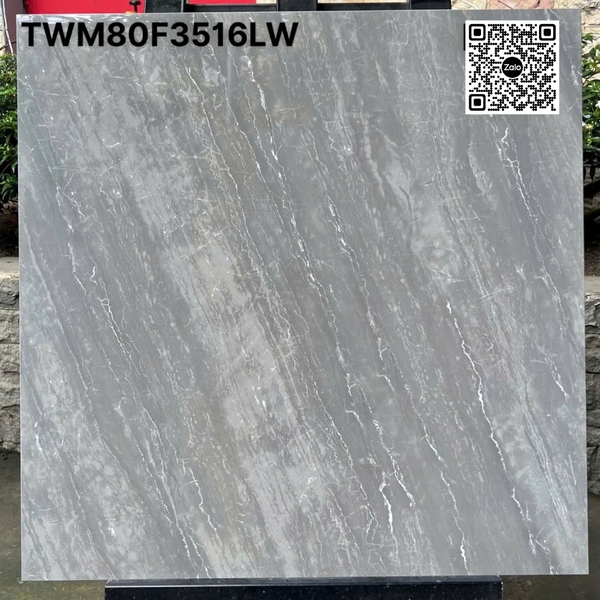 Gạch Đá 80x80 Ốp Lát Giá Rẻ Hoàng Gia xám vân trắng TWM80F3516LW
