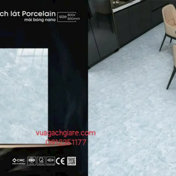 Gạch Đá Ốp Lát 80x80 Giá Rẻ xanh dương PSG8080159S4