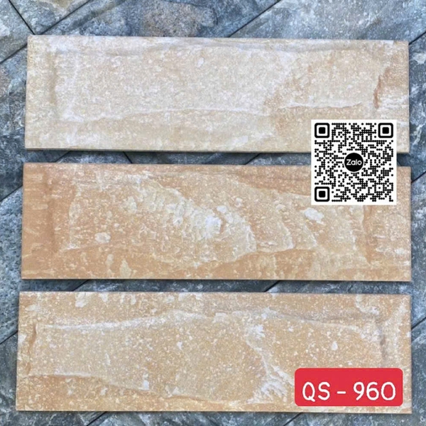 Gạch Đá Mờ 9x30 Ốp Lát Trang Trí màu vàng QS - 960