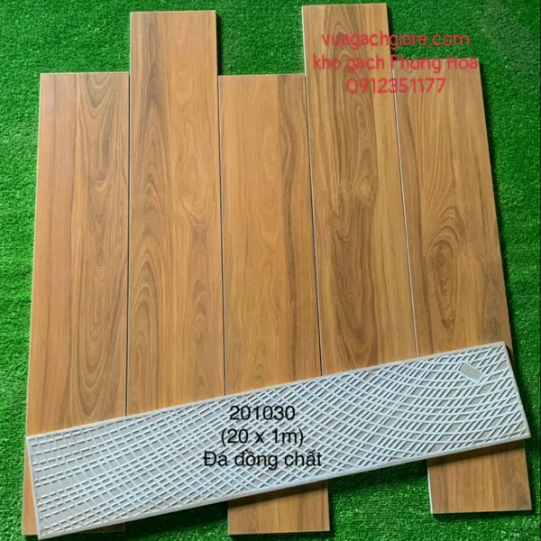 Gạch Đá Đồng Chất Giả Gỗ 20x100 Trung Quốc nâu đỏ 201030