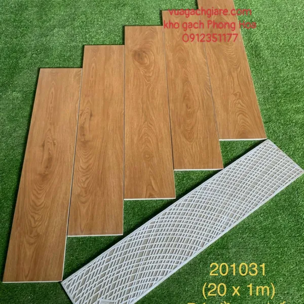 Gạch Đá Đồng Chất Giả Gỗ 20x100 Trung Quốc nâu đỏ 201031