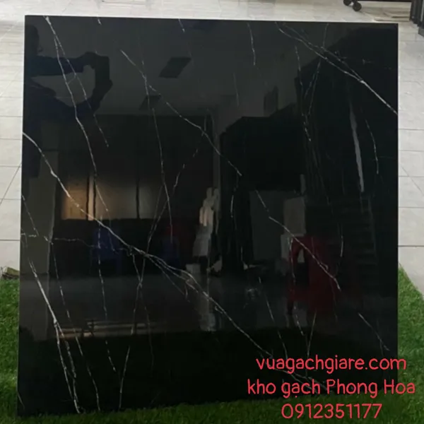 Gạch Đá Lát Nền 100x100 Trung Quốc đen tia chớp