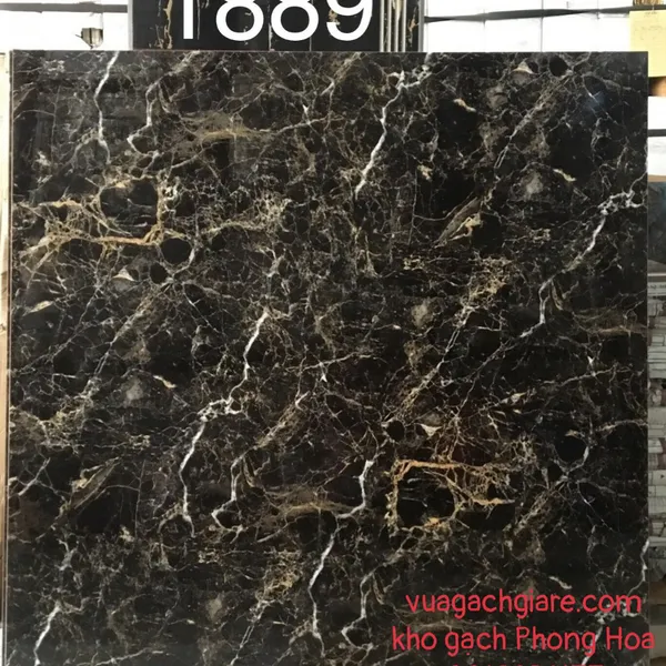 Gạch Đá Lát Nền 100x100 Trung Quốc đen vân đá 1889