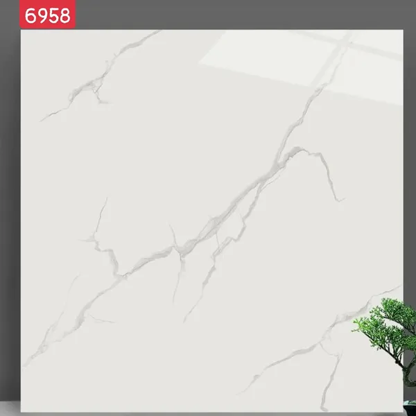 Gạch Đá Lát Nền 60x60 Catalan trắng vân khói 6958