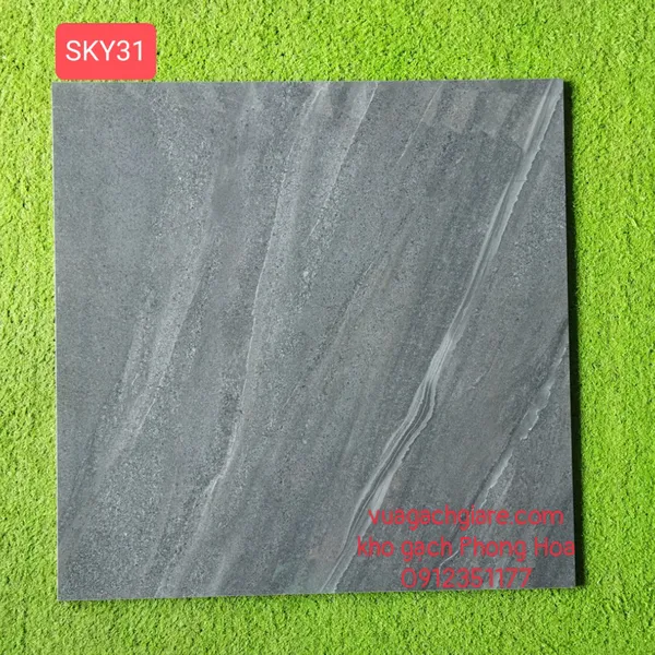 Gạch Đá Lát Nền 60x60 Hoàng Gia - Royal đen vân trắng SKY31
