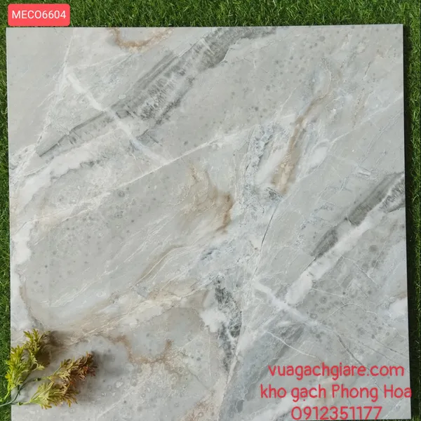 Gạch Đá Lát Nền 60x60 xám vân đá MECO6604