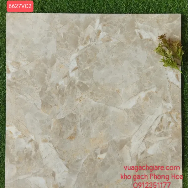 Gạch Đá Lát Nền 60x60 nâu nhạt vân đá 6627VC2
